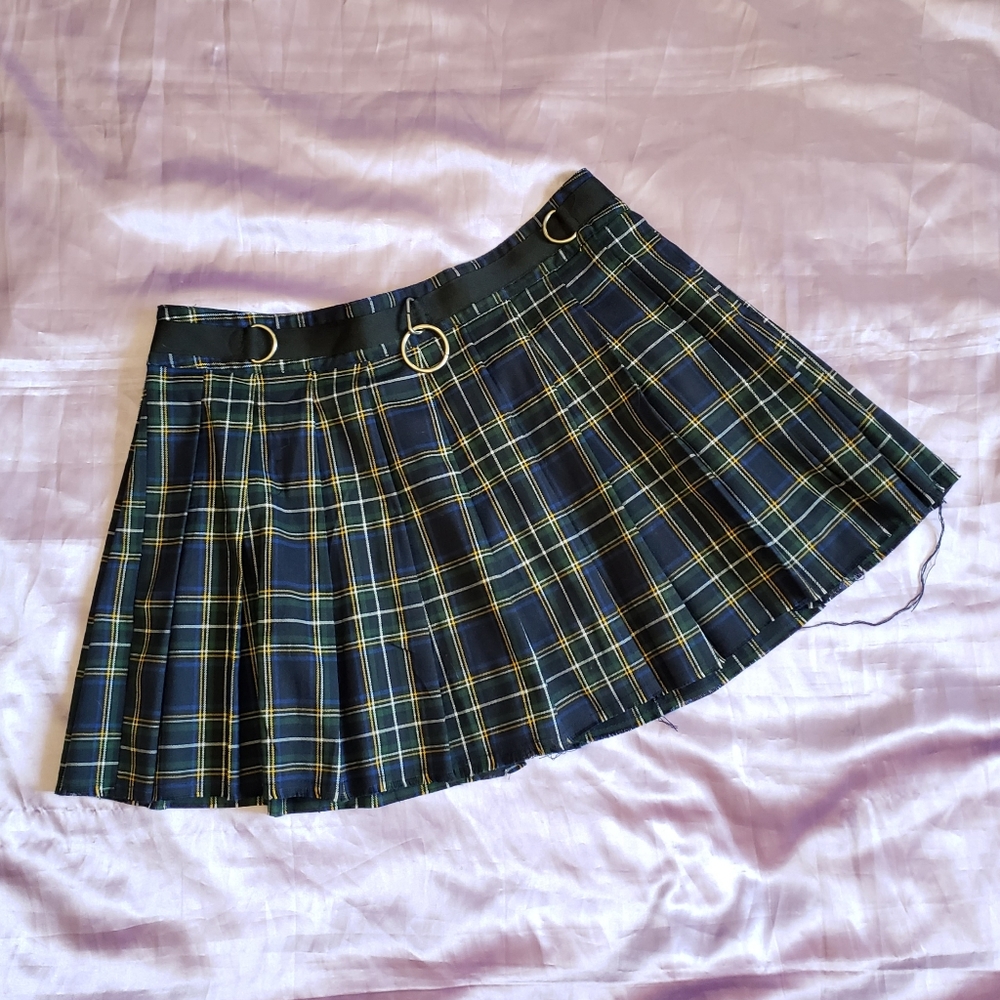 Current Mood Dress Code Plaid Skirt